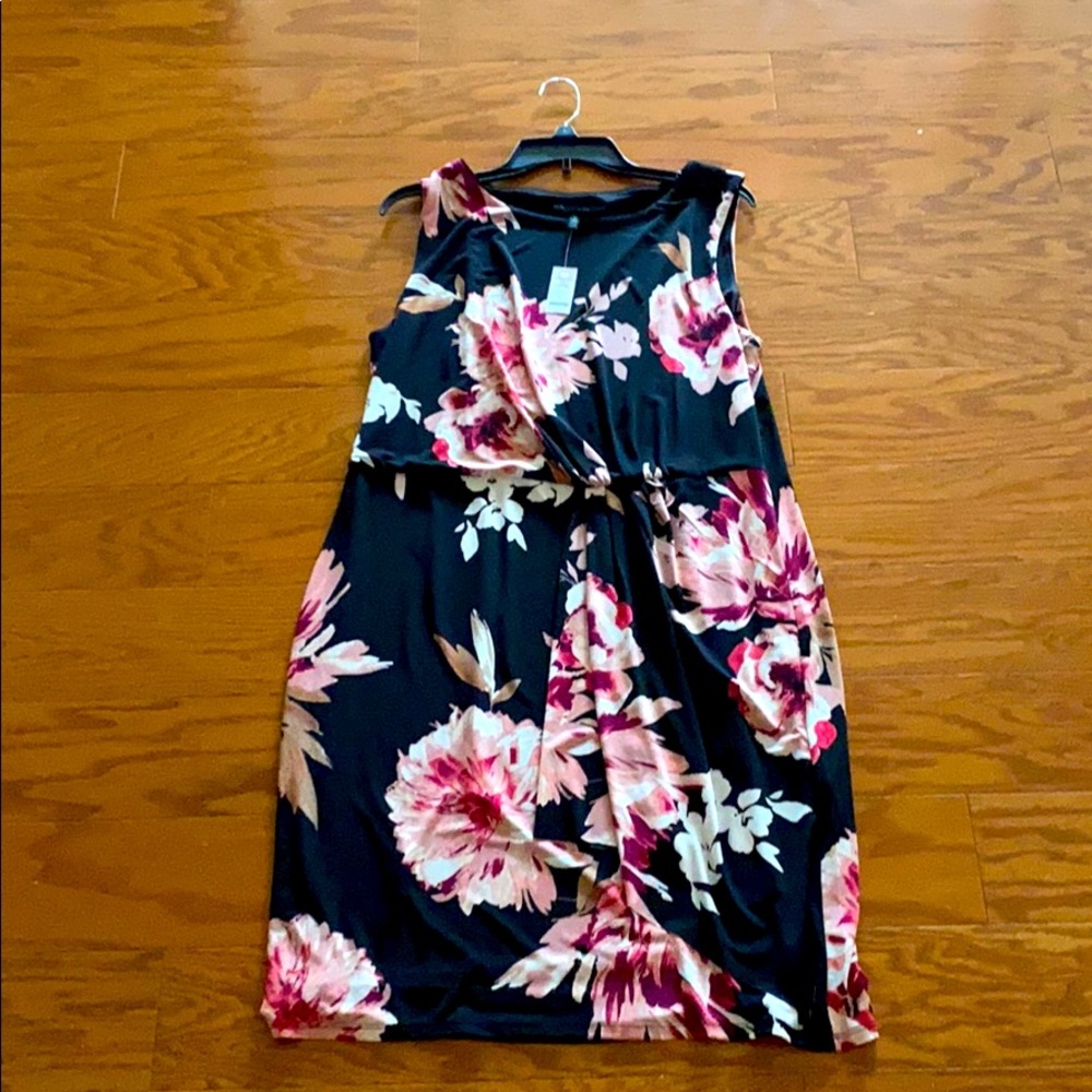 White House Black Market Black Floral Dress
